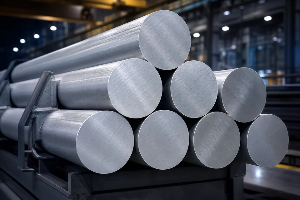Stacked brushed aluminum billets