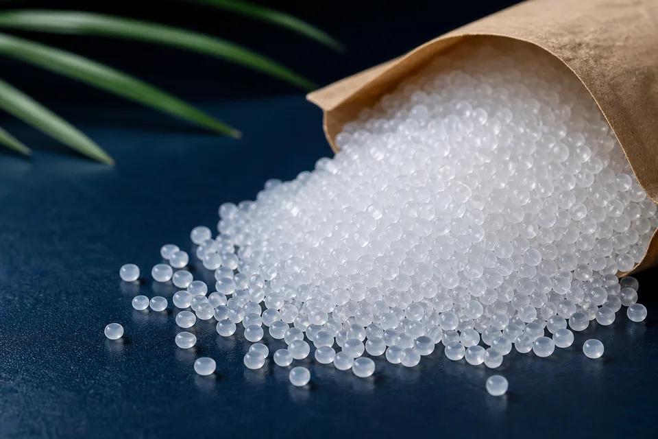 Translucent polypropylene resin pellets