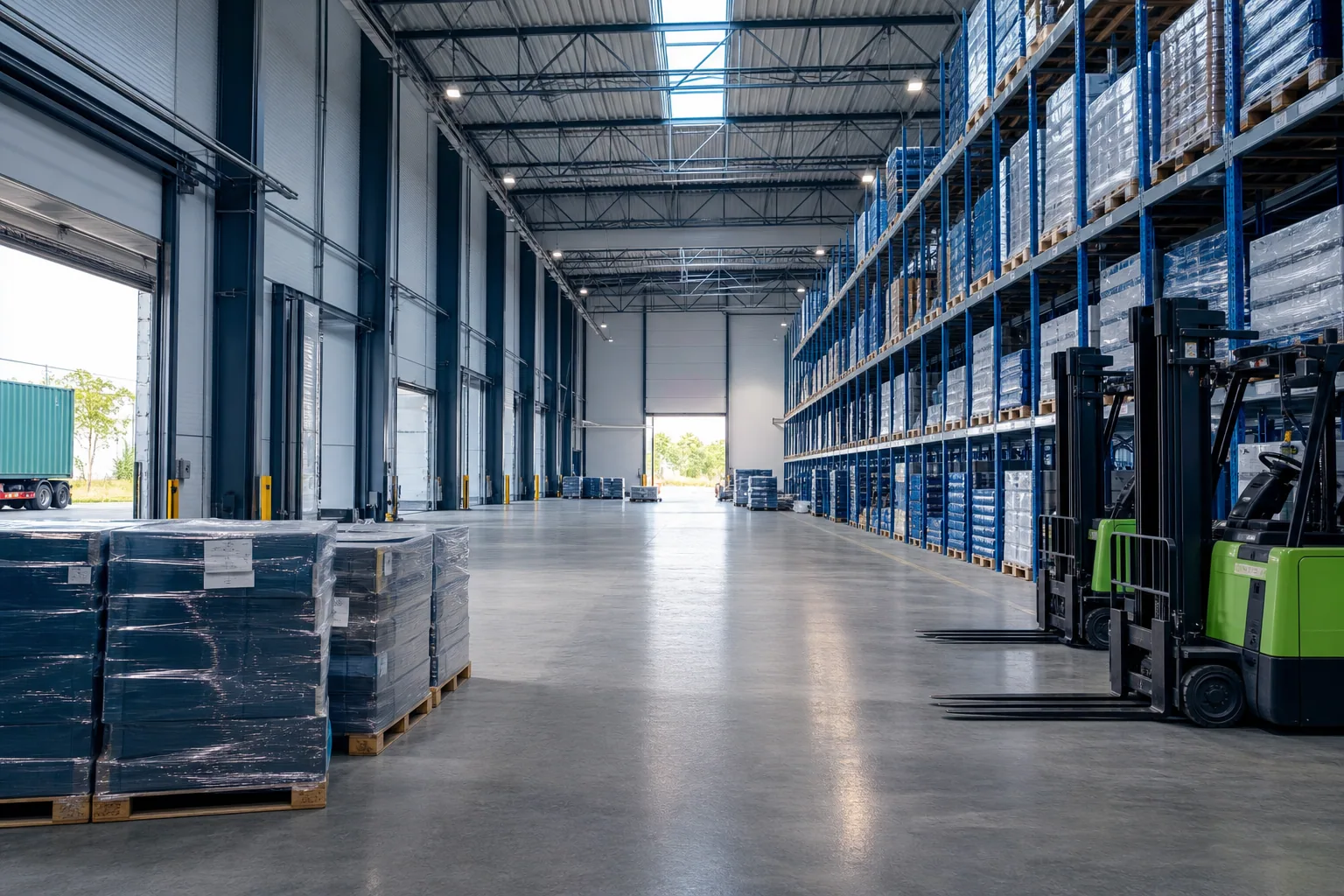 Modern organized industrial distribution warehouse
